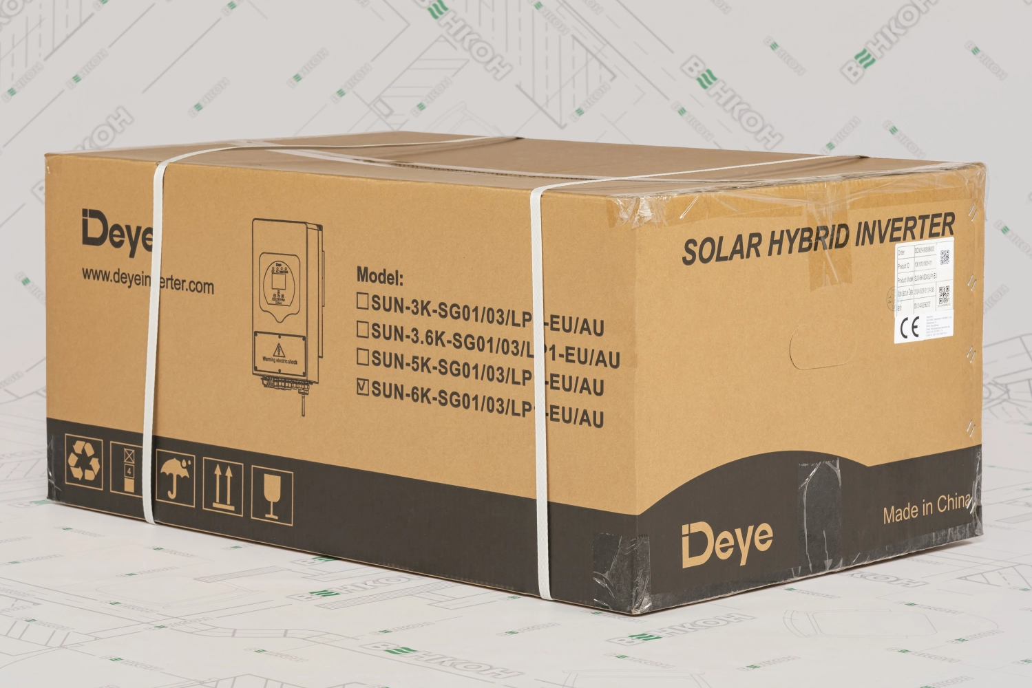 Гібридний однофазний інвертор Deye Sun 6K-SG03LP1 EU (6 кВт) - Зображення 2